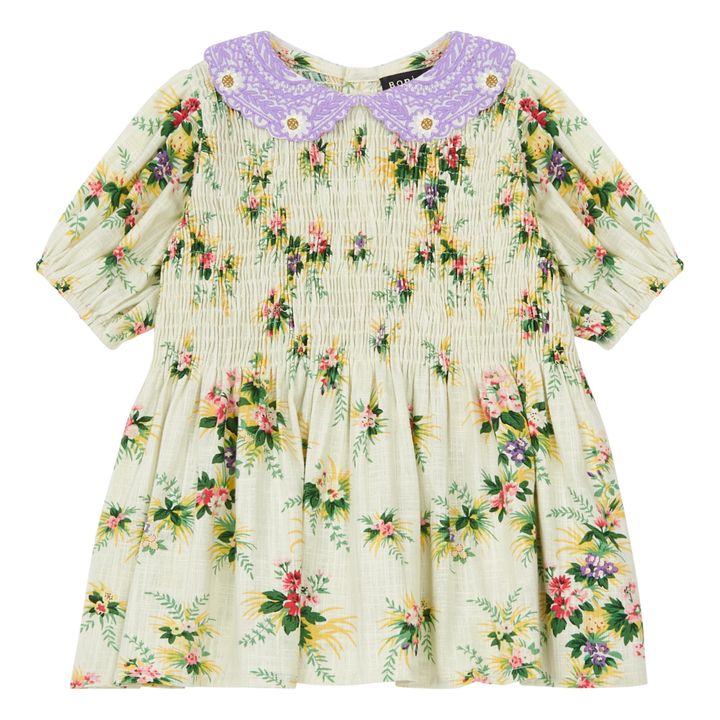 Floral Embroidered Collar Blouse Crudo- Imagen del producto n°0
