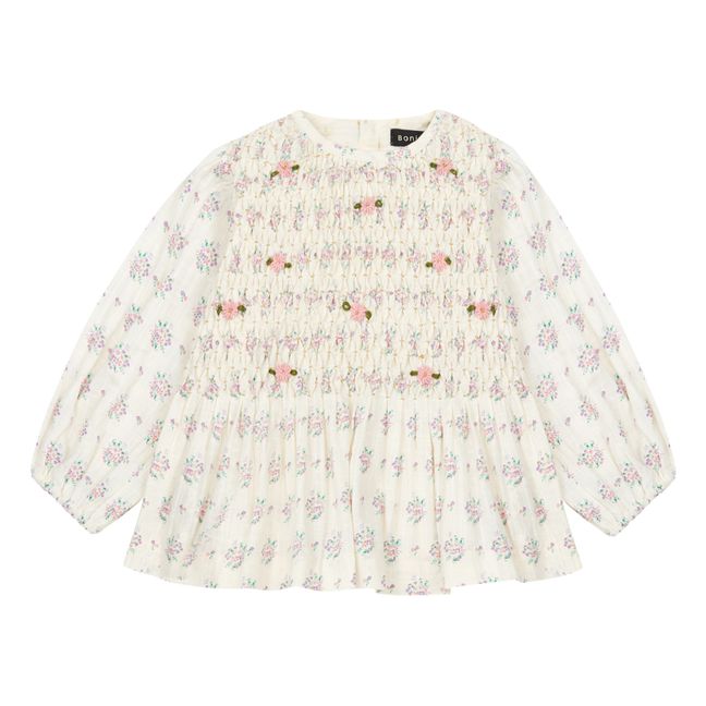 Smocked Blouse | Ecru