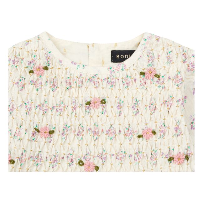 Smocked Blouse | Ecru