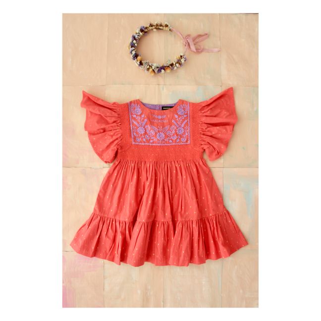 Rosalie Embroidered Dress | Rosso
