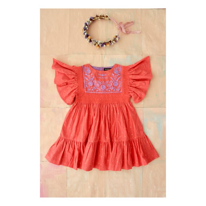 Rosalie Embroidered Dress Rojo- Imagen del producto n°1