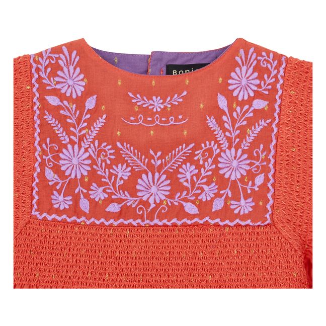 Rosalie Embroidered Dress | Rosso