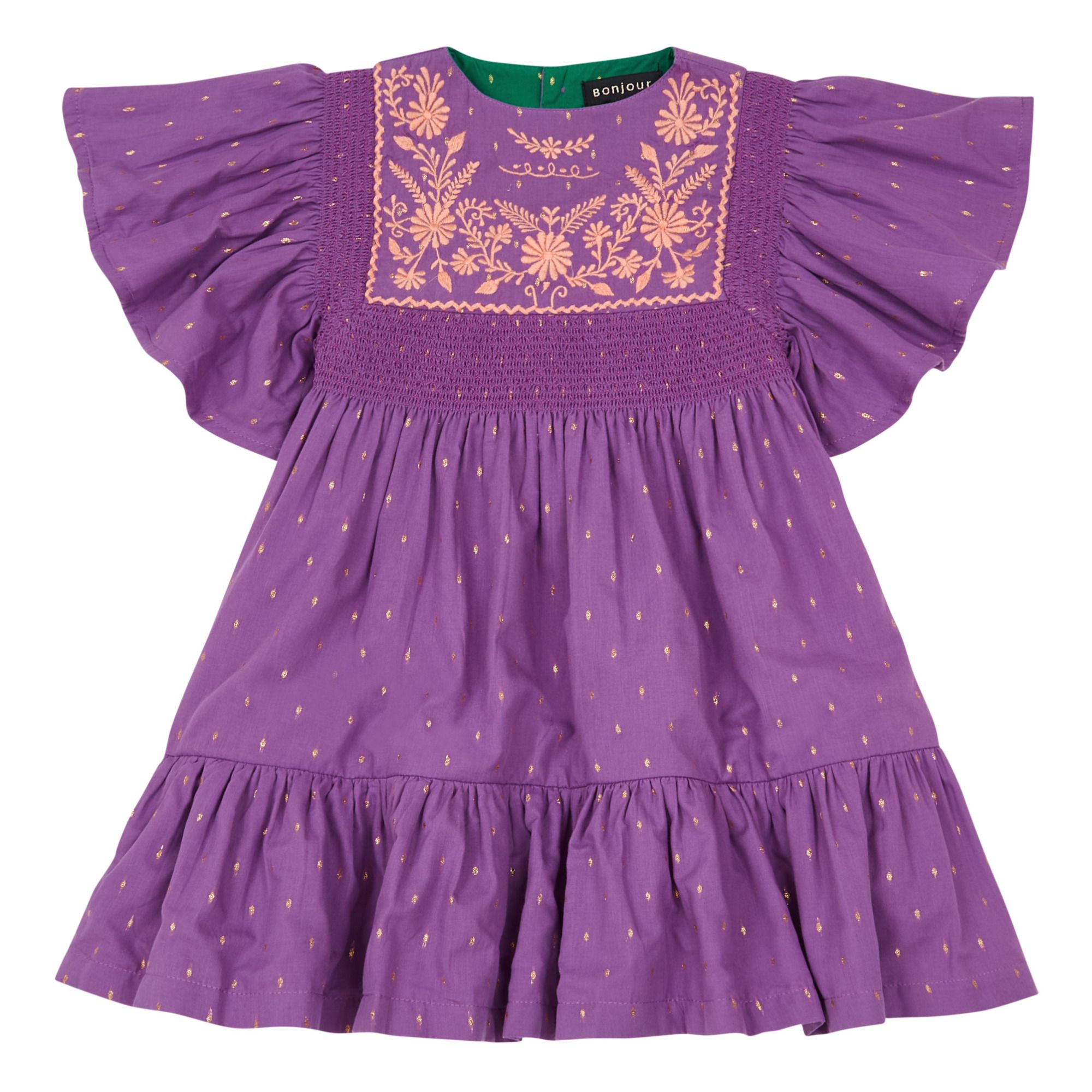 Rosalie Embroidered Dress Purple- Product image n°0