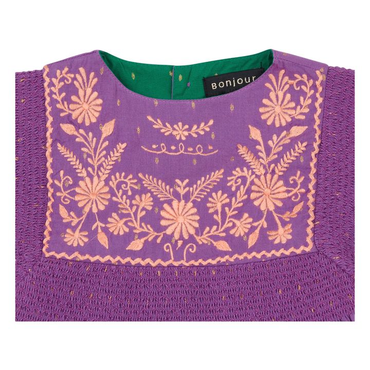 Rosalie Embroidered Dress | Purple- Product image n°3