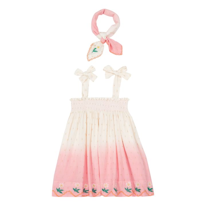 Tie-Dye Dress and Scarf Set Blanco- Imagen del producto n°0