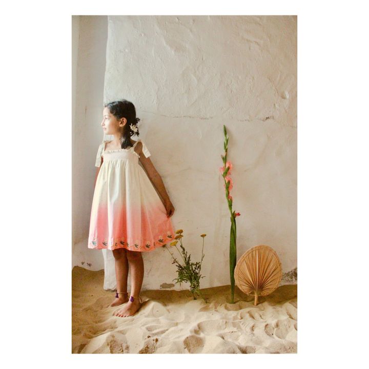 Tie-Dye Dress and Scarf Set | White- Product image n°1