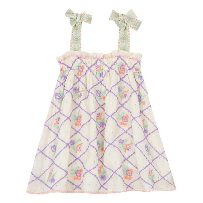 Embroidered Dress Seidenfarben