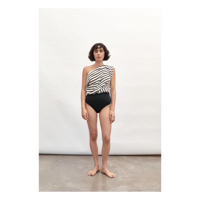 Foulard Sarong Jacques Rayures Soie | Ecru