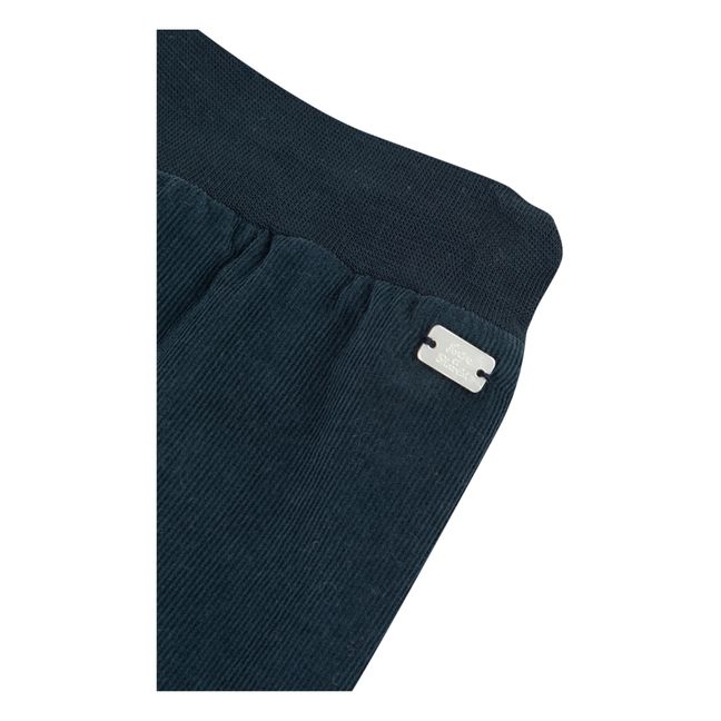 Pantalón sarouel de terciopelo | Azul Marino