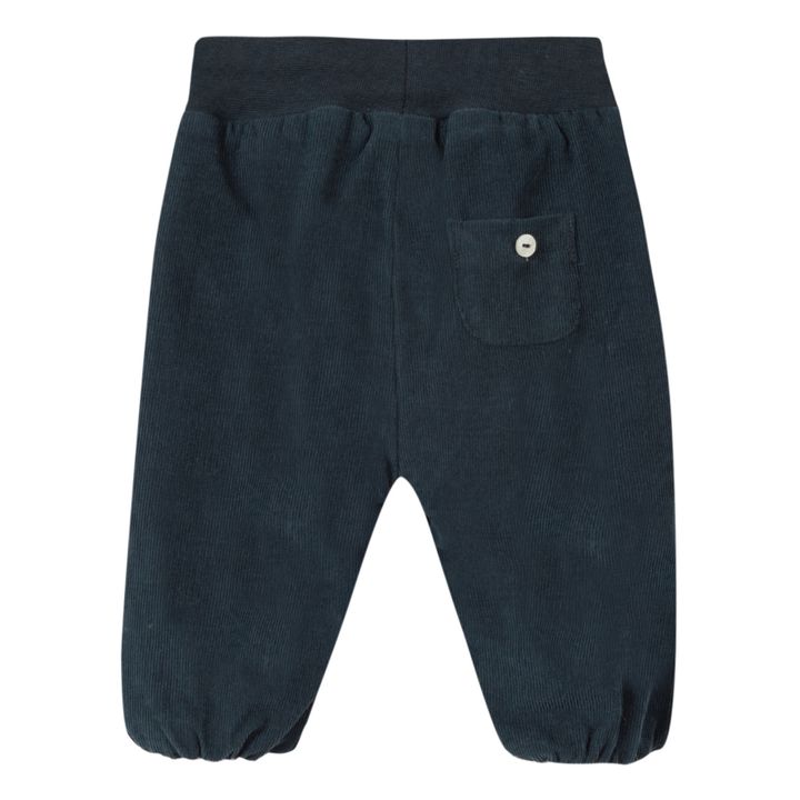 Pantalón sarouel de terciopelo | Azul Marino- Imagen del producto n°2