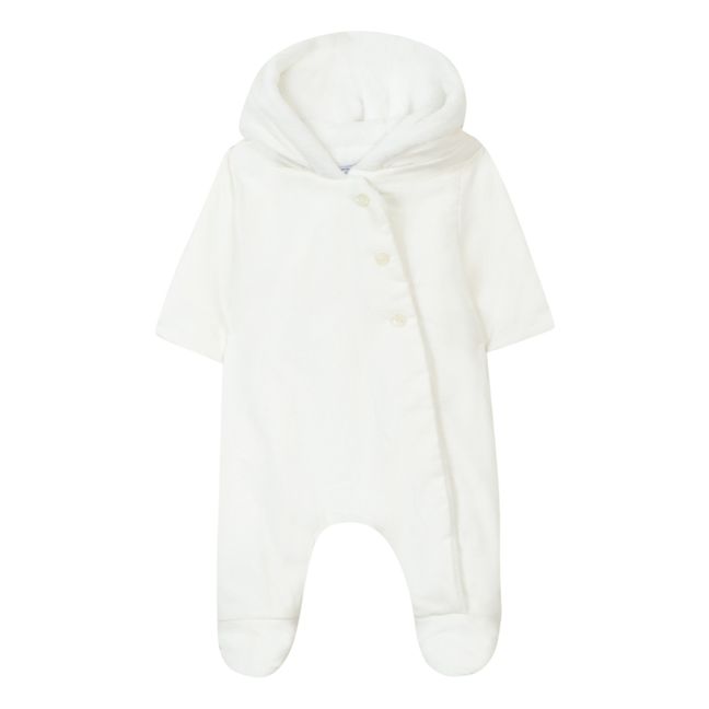 Fleece-Lined Corduroy Baby Snowsuit Seidenfarben