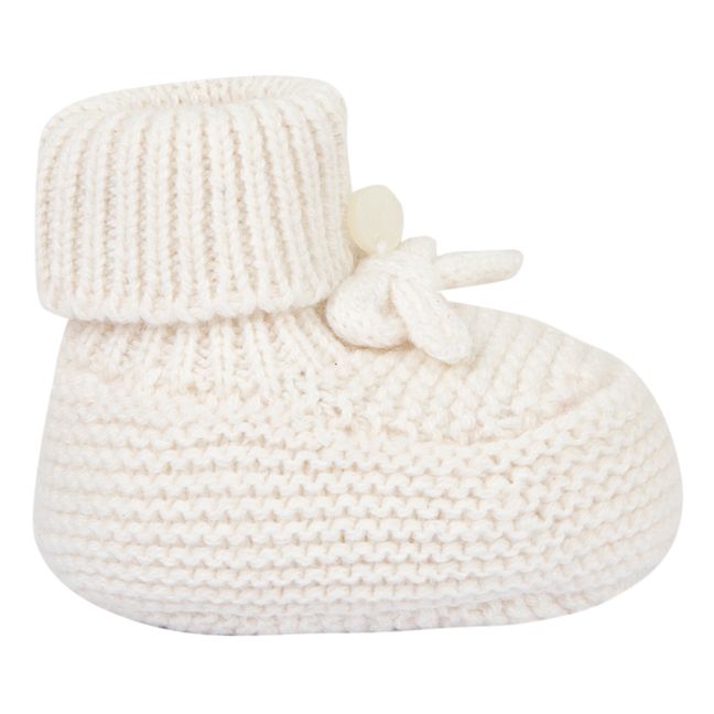 Cotton, Wool and Cashmere Booties Crudo