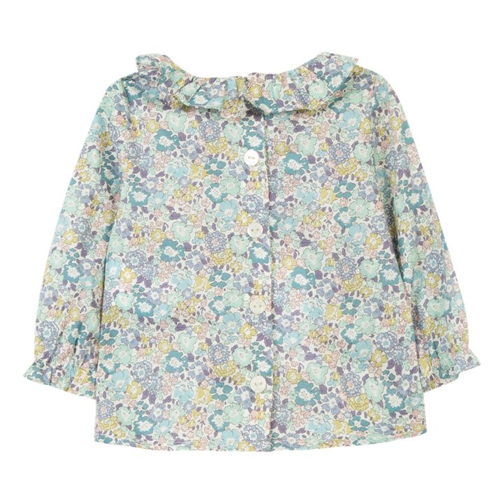 Exclusive Liberty Print Smocked Blouse | Blue- Product image n°3