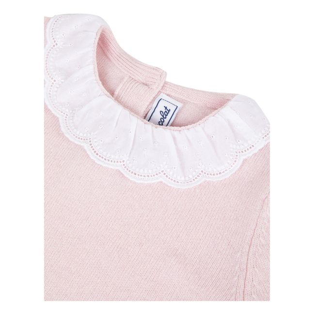 Lace Collar Jumper Pale pink