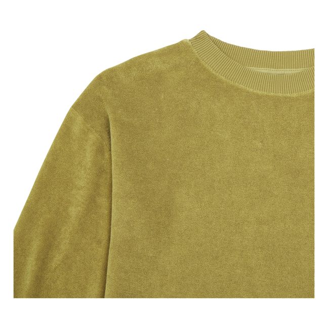 Organic Cotton Leaf Sweatshirt Grün