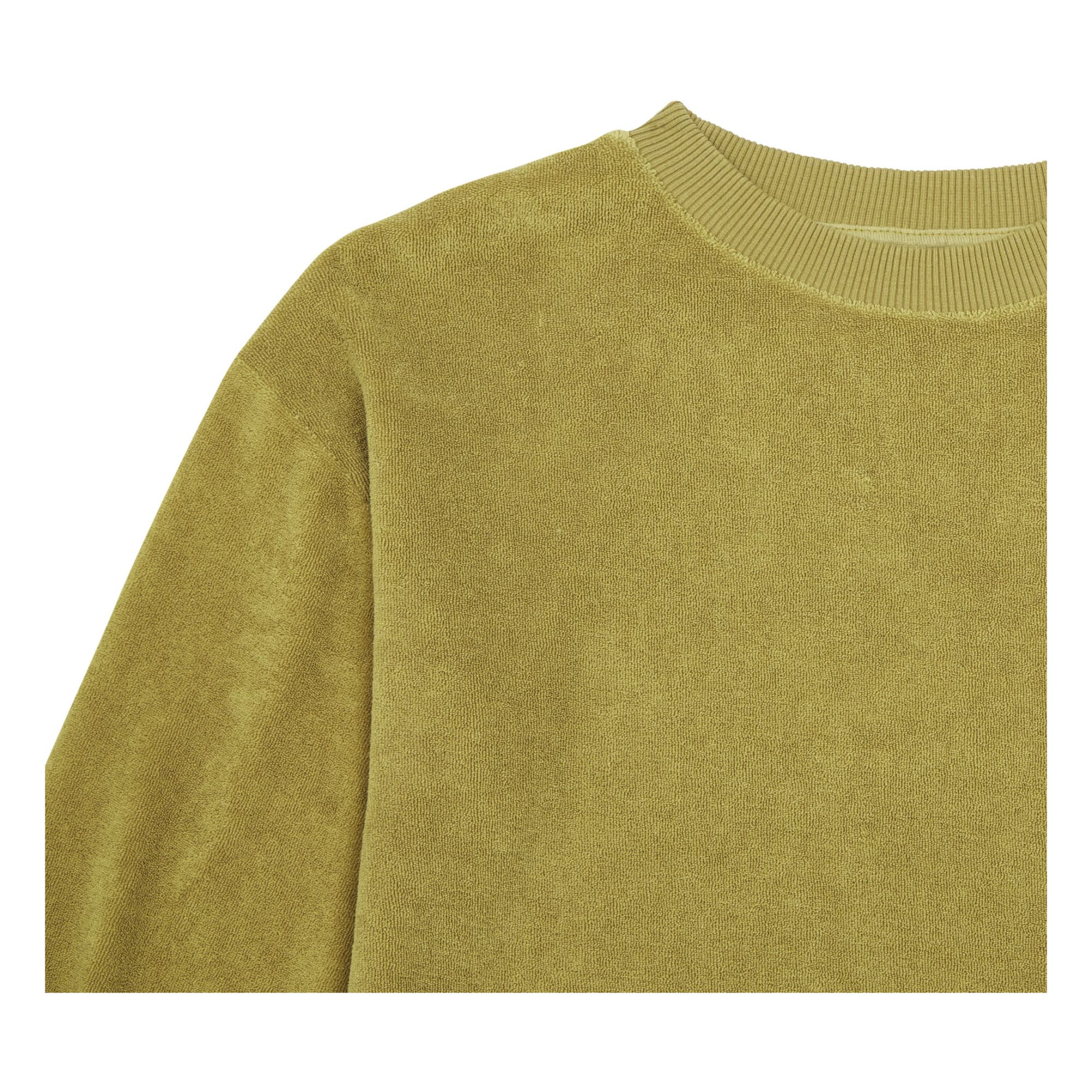 Organic Cotton Leaf Sweatshirt Verde- Imagen del producto n°2