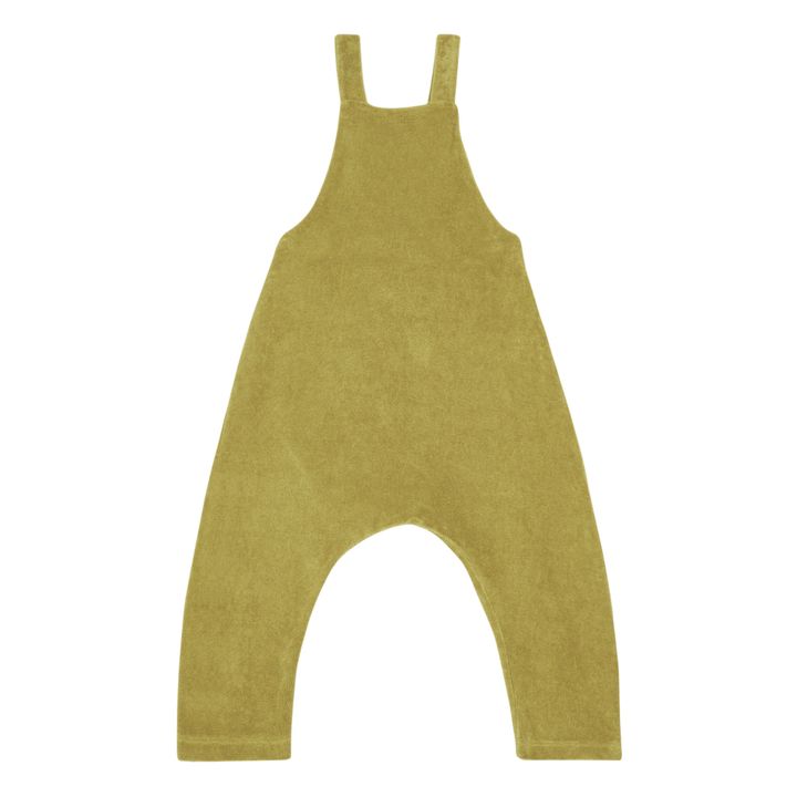 Organic Cotton Leaf Overalls Green- Product image n°0