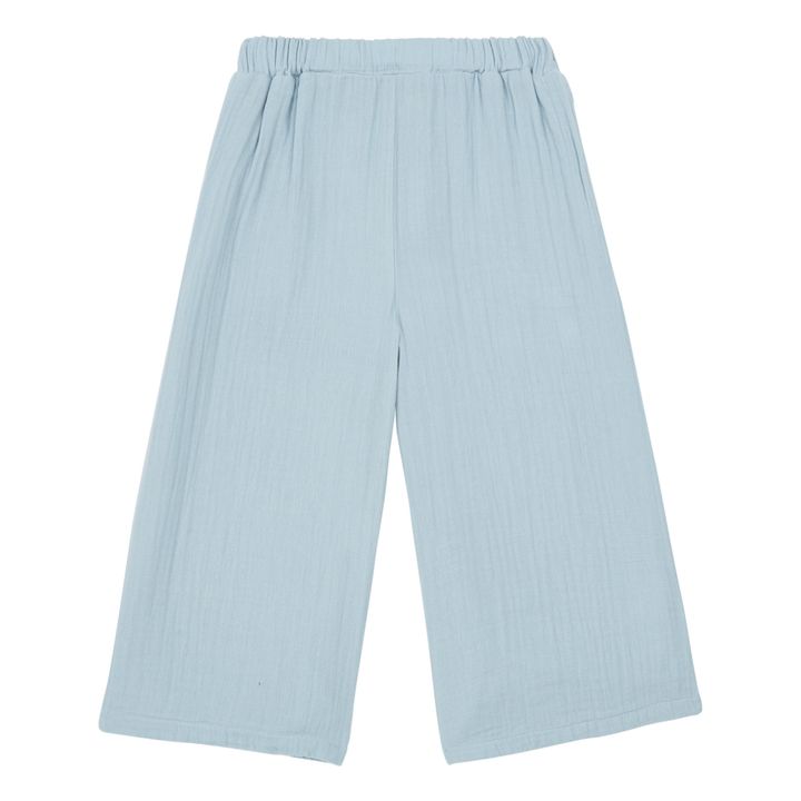 Palazzo Sky Organic Cotton Trousers Hellblau- Produktbild Nr. 0