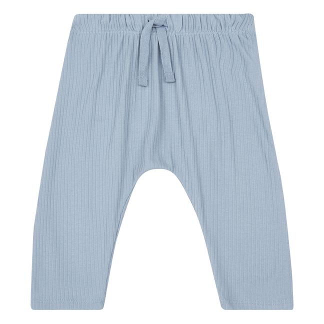 Hailey Ribbed Harem Pants Grey blue