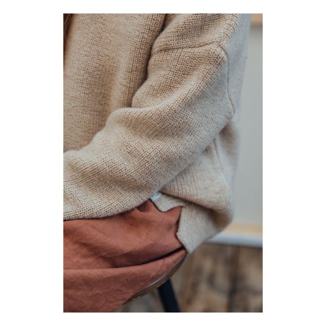Maglione Sia in merino e alpaca | Beige color naturale