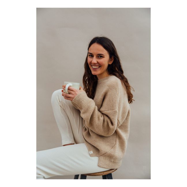 Pull Mérinos et Alpaga Sia - Collection Femme  | Beige