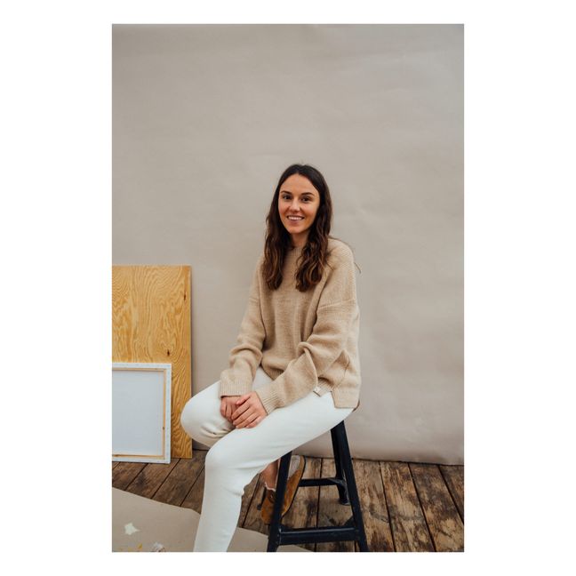 Pull Mérinos et Alpaga Sia - Collection Femme  | Beige