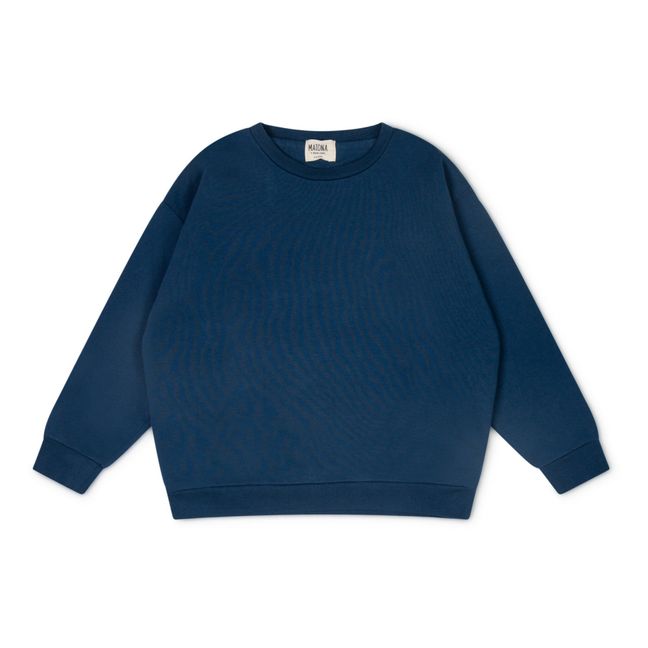 Malo Organic Cotton Sweatshirt | Navy blue