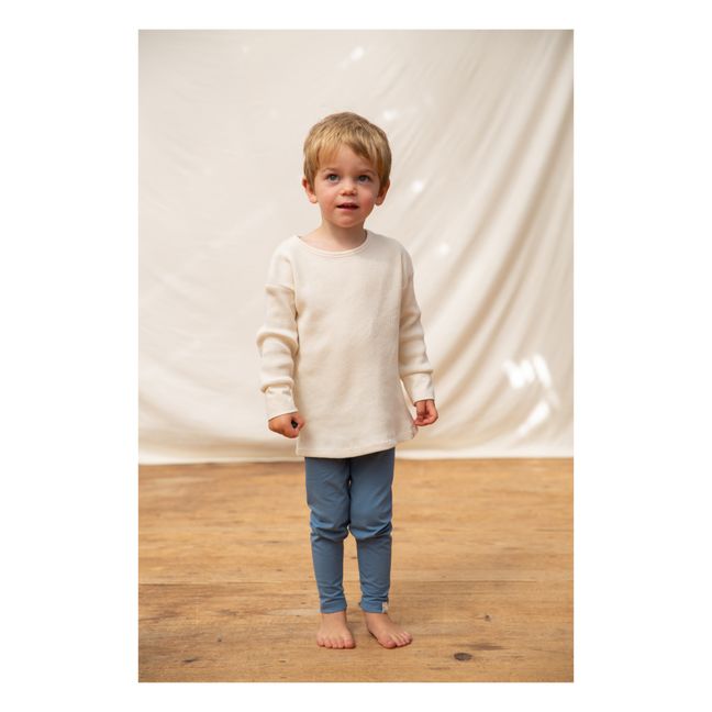 Organic Waffle Cotton T-shirt | Ecru