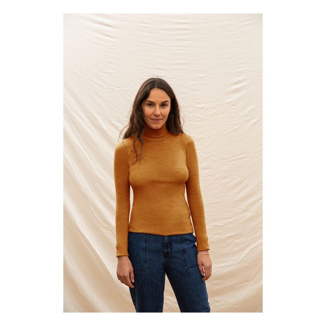 Sous-Pull Coton Bio Jules - Collection Femme  | Ocre
