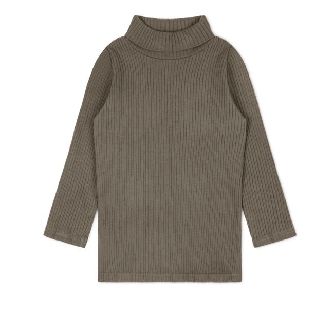 Jules Organic Cotton Turtleneck - Women’s Collection  | Taupe brown