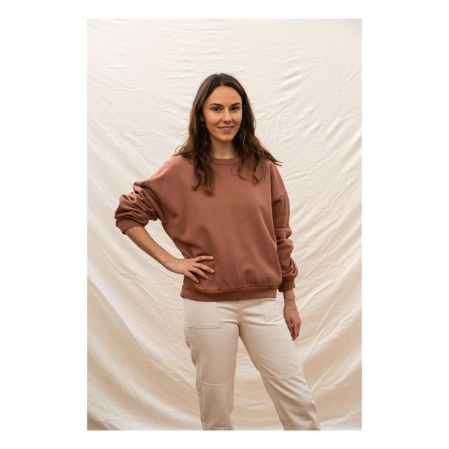 Malo Organic Cotton Sweatshirt - Women’s Collection  | Terracotta