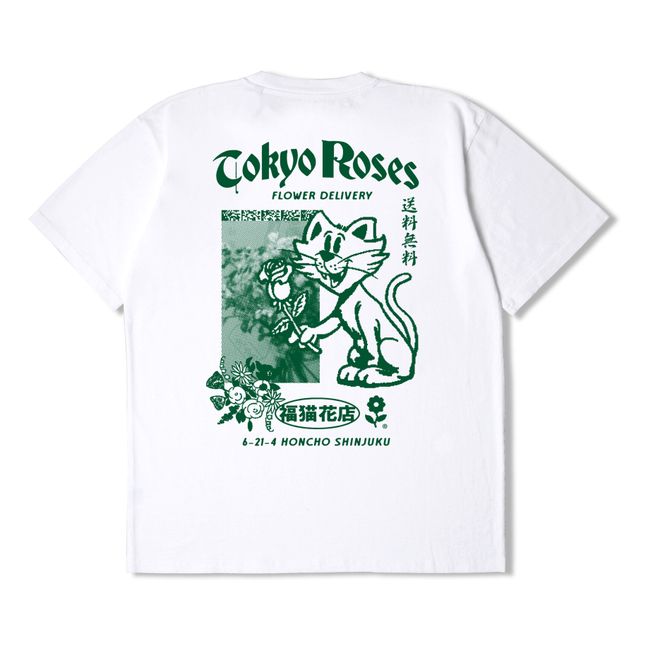 Tokyo Roses T-shirt  Blanco