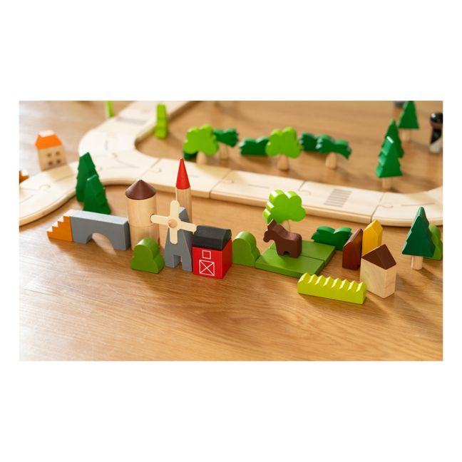 Wooden Countryside Building Block Set