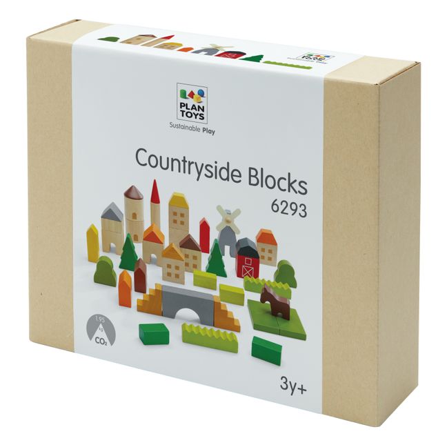 Wooden Countryside Building Block Set