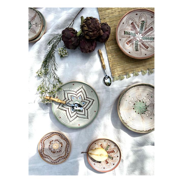 Flower Ceramic Plate | Terracotta- Product image n°1
