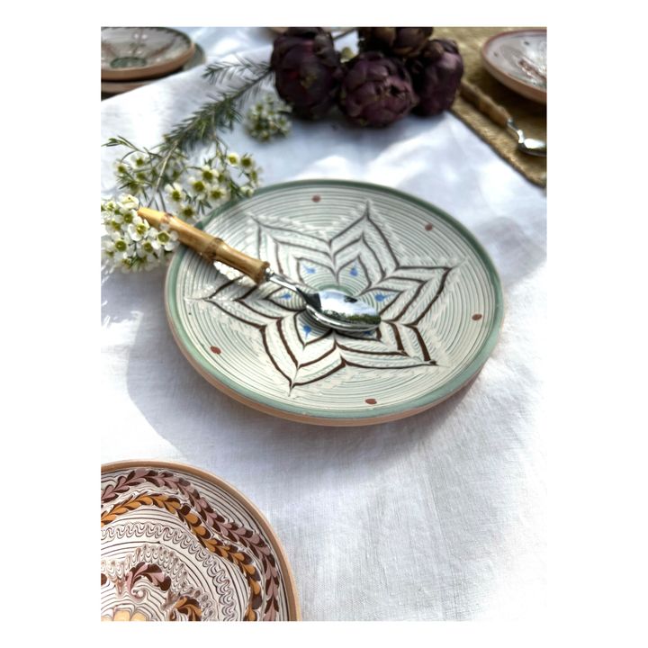 Flower Ceramic Plate | Terracotta- Product image n°3