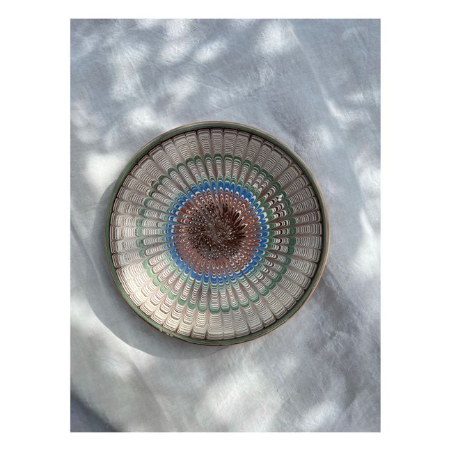 Assiette en céramique spirales