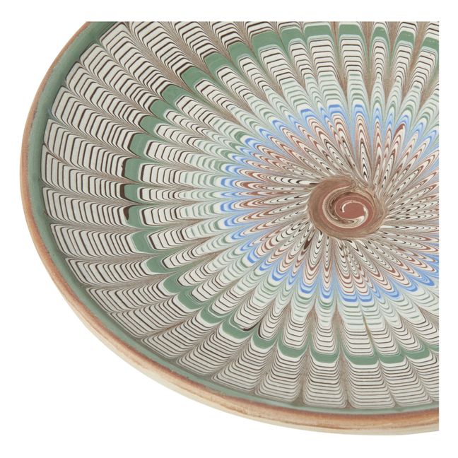 Assiette en céramique spirales