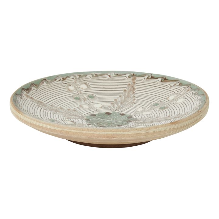 Snow Flower Ceramic Plate | Green- Product image n°2