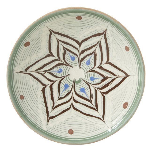 Assiette en céramique fleurs | Terracotta