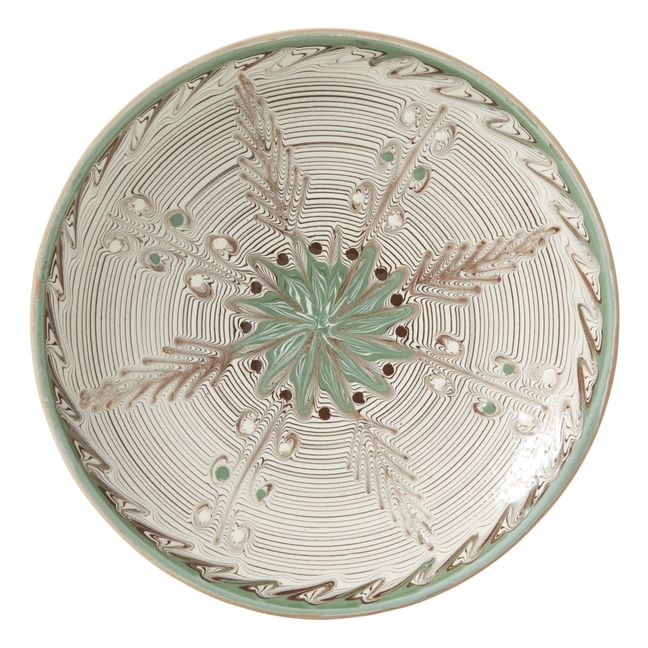 Assiette en céramique fleurs des neiges | Vert