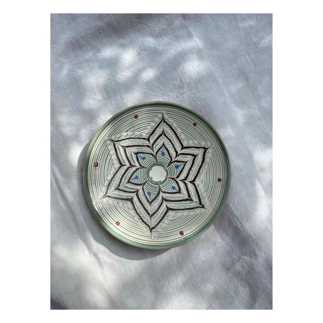 Assiette en céramique fleurs | Terracotta