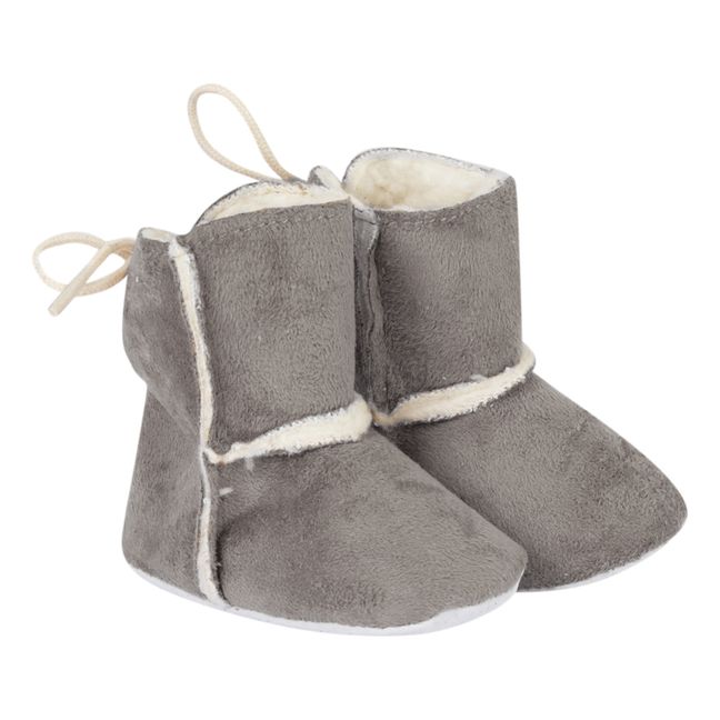 Sherpa Lined Booties Gris
