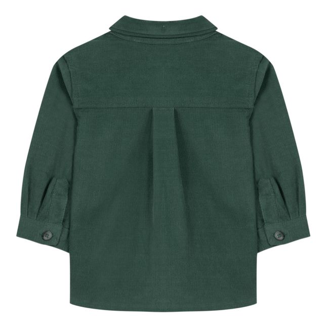 Velour Shirt | Chromgrün