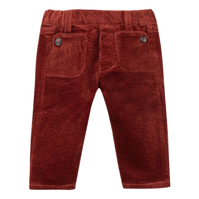 Pantalones de pana con bolsillos | Rojo ladrillo
