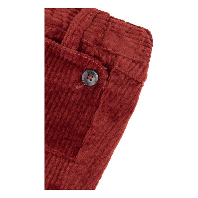Pantalones de pana con bolsillos | Rojo ladrillo