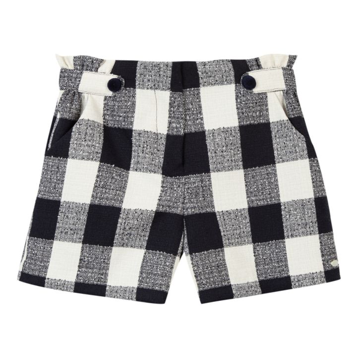 Checked Shorts | Navy blue- Product image n°0