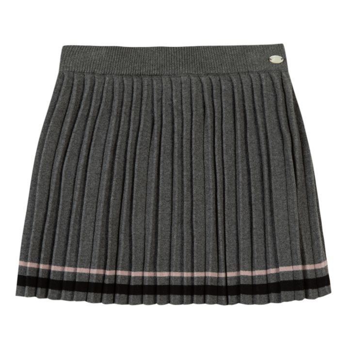 Pleated Knit Skirt | Grau Meliert- Produktbild Nr. 0