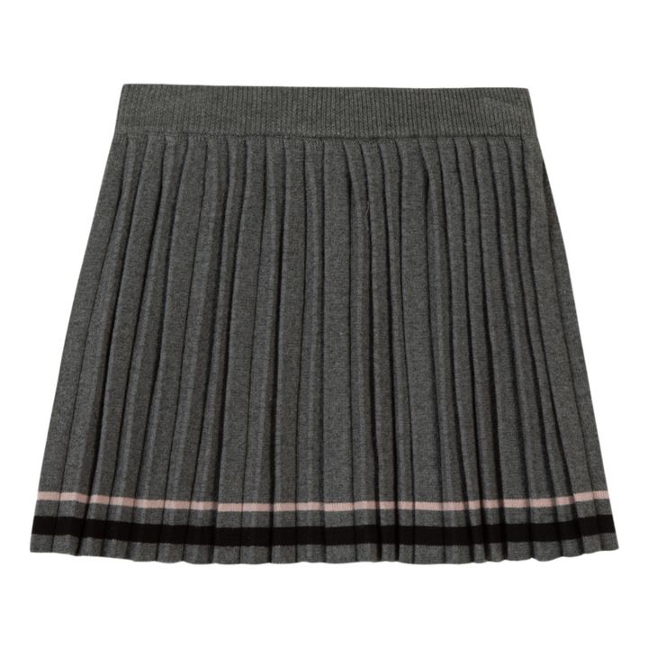 Pleated Knit Skirt | Grau Meliert- Produktbild Nr. 3