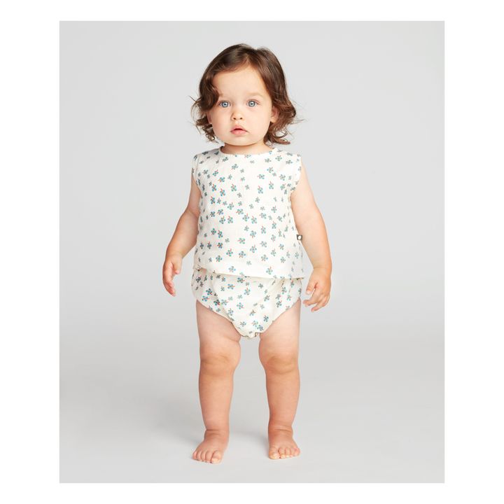 Linen Tank Top and Bloomers Set | White- Product image n°1